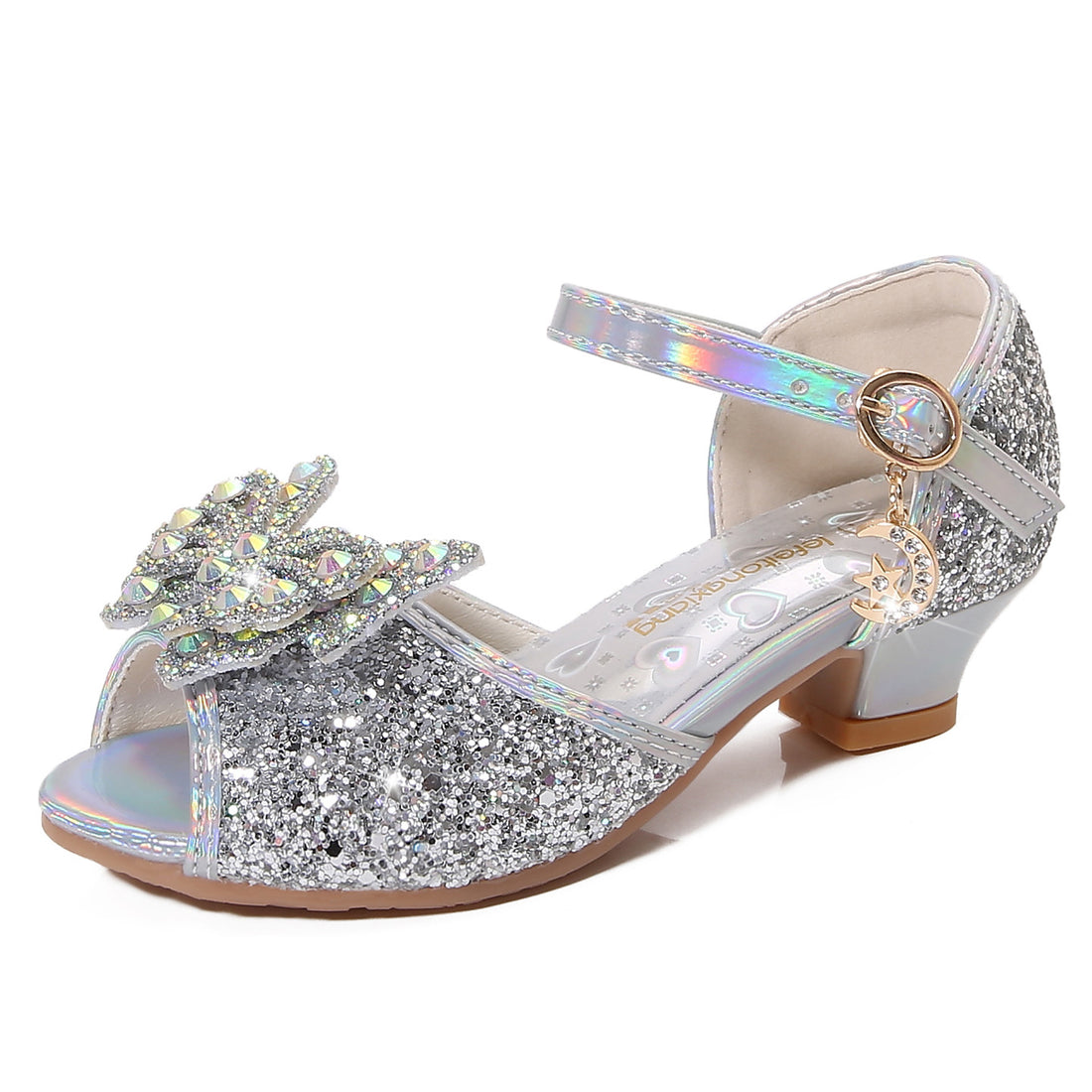 Mädchen Elegante Ballerina Sandalen mit Glitzer und Strass