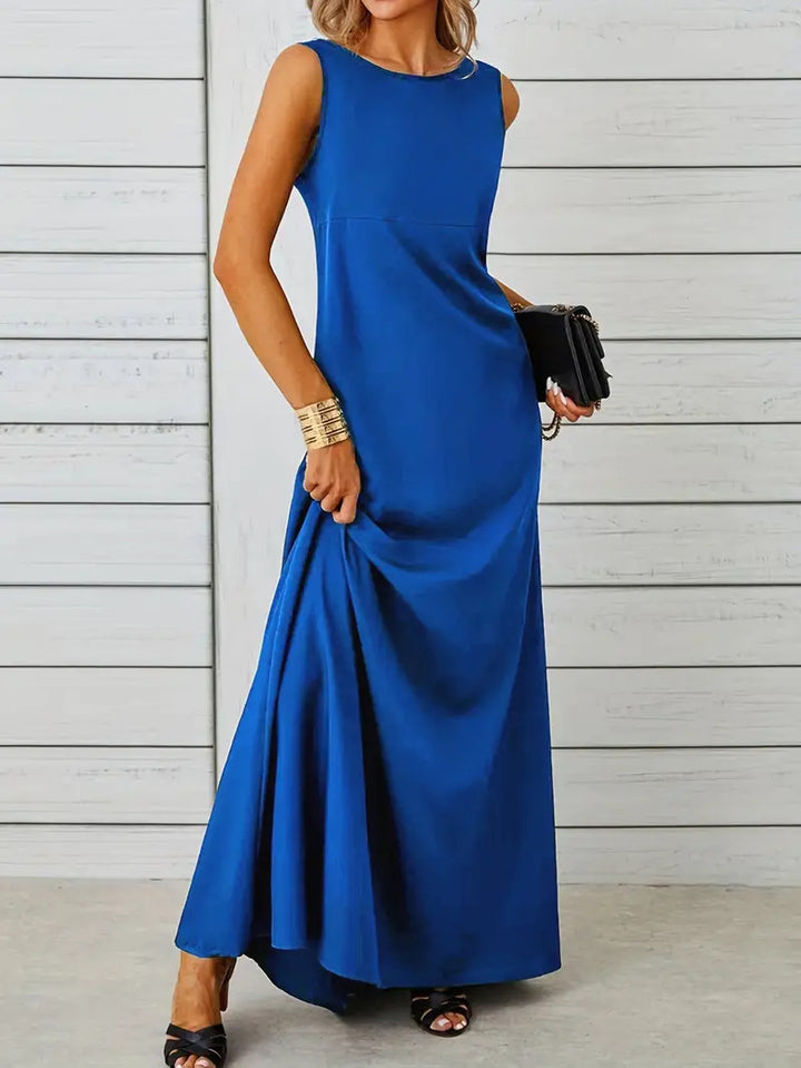 Damen elegantes Maxikleid mit schwingendem Saum und klassischem Schnitt Echo Archiv