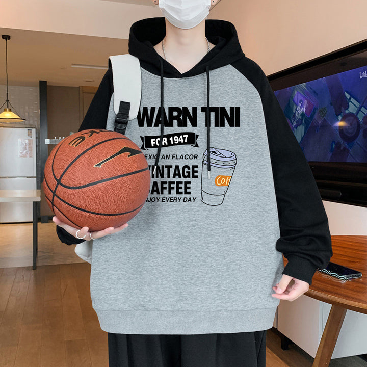 Herren lässiger Hoodie mit grafischem Print Echoarchiv