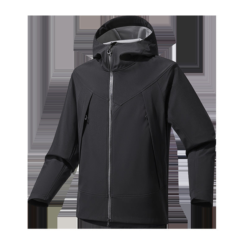 Herren Leichte Softshell‑Hoodiejacke mit winddichter atmungsaktiver Membran und ergonomischem Schnitt Echo Archiv