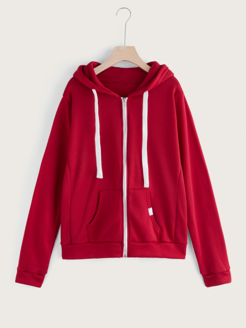 Damen Kapuzenjacke mit Reißverschluss taillierter Sweatshirt-Hoodie aus Baumwollmischung Echo Archiv