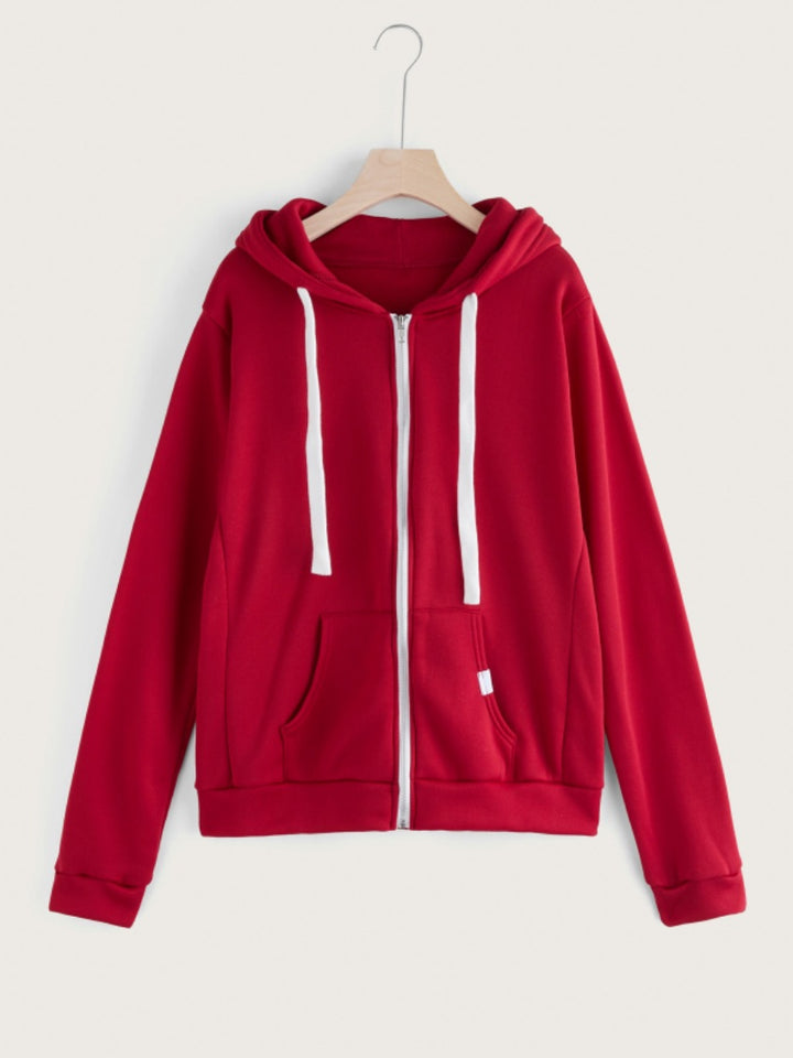 Damen Kapuzenjacke mit Reißverschluss taillierter Sweatshirt-Hoodie aus Baumwollmischung Echo Archiv