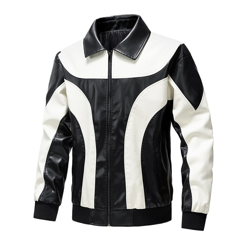 Herren Modische Retro-Lederjacke Echo Archiv