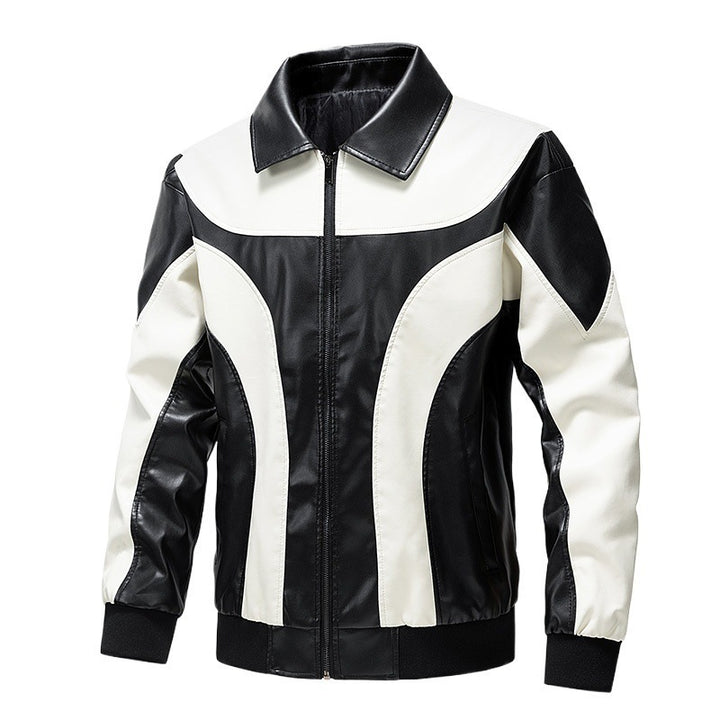 Herren Modische Retro-Lederjacke Echo Archiv