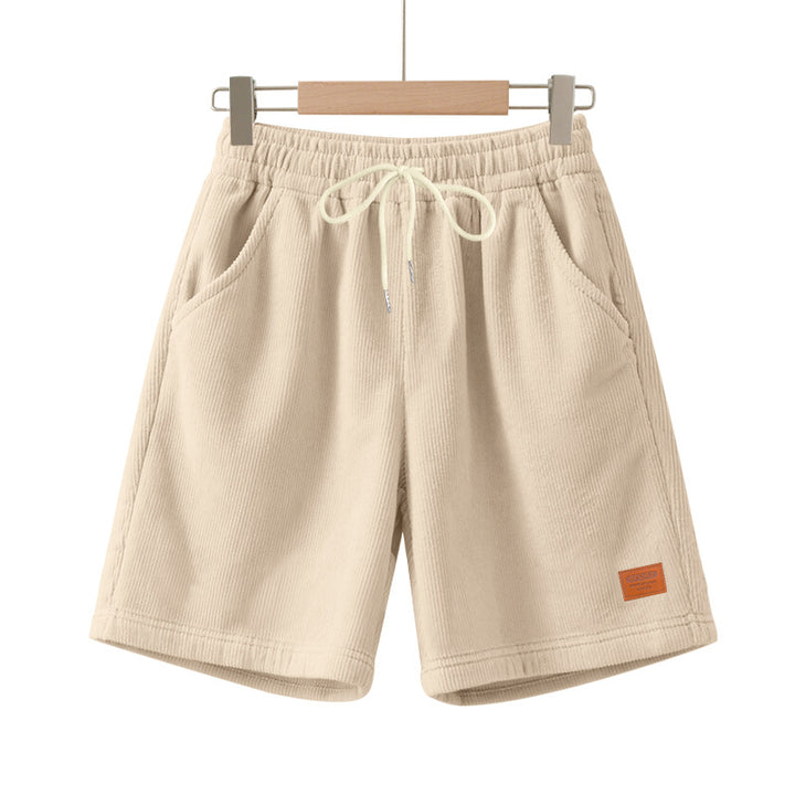 Herren nan lässige Bermudashorts aus feinstrukturiertem Baumwollmix mit elastischem Bund und Kordelzug Echo Archiv