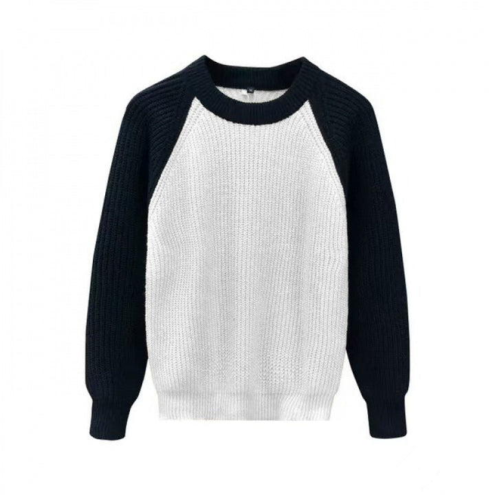 Herren modischer Raglan-Pullover mit strukturiertem Muster Echoarchiv