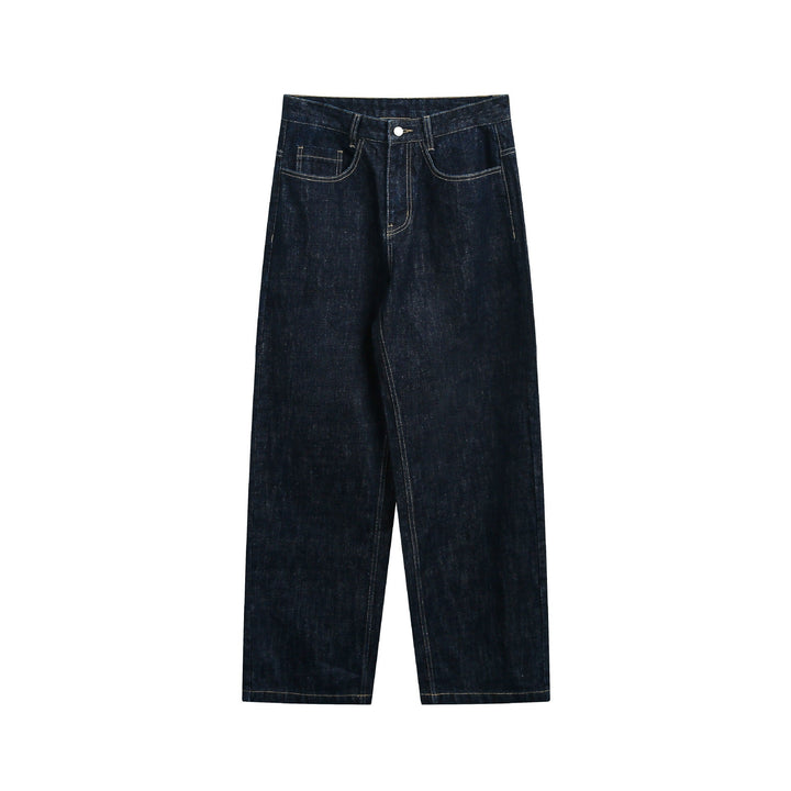 Damen Hochtaillierte verkürzte Jeanshose mit weitem Bein und sichtbaren Steppnähten Echoarchiv