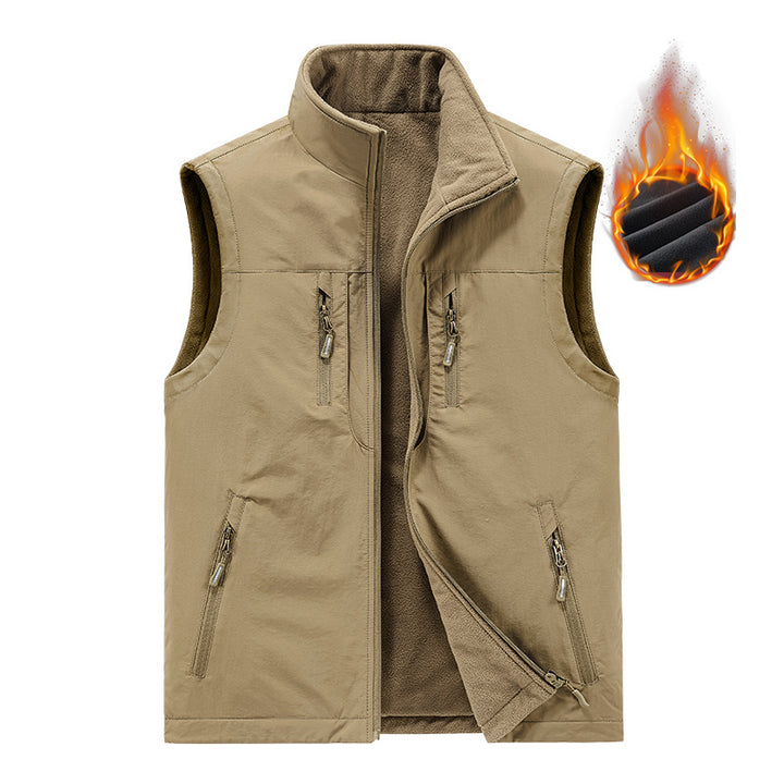 Herren Thermo-Outdoorweste mit Fleece-Innenfutter, windabweisender Shell und Mehrfach-Reißverschlusstaschen Echo Archiv