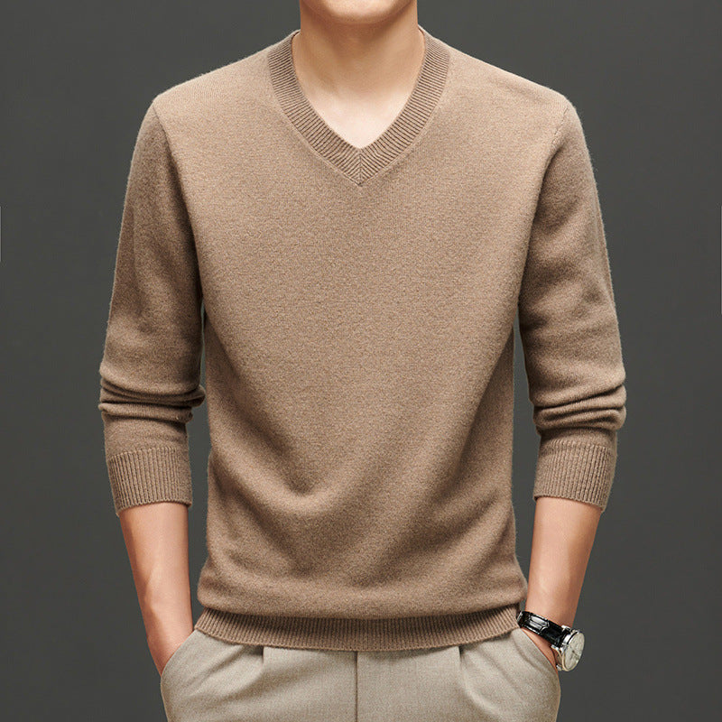 Herren feiner V-Ausschnitt Pullover Echoarchiv