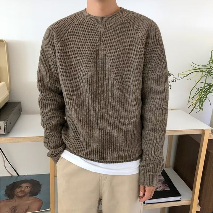 Herren Bequemer Grobstrickpullover Echo Archiv