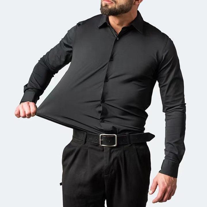 Herren Langarmhemd mit atmungsaktivem Stretch-Gewebe Echoarchiv