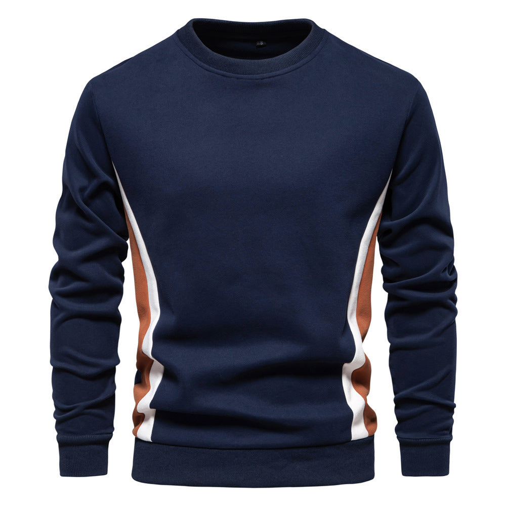 Herren nan Rundhals-Sweatshirt aus Baumwollmix mit seitlicher Kontrastpaspel und schmaler Silhouette Echo Archiv