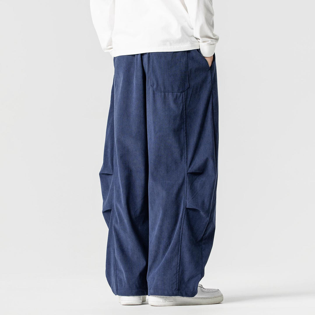 Herren nan weite Cordhose mit Tunnelzug, Bundfalten und relaxed Fit Echo Archiv
