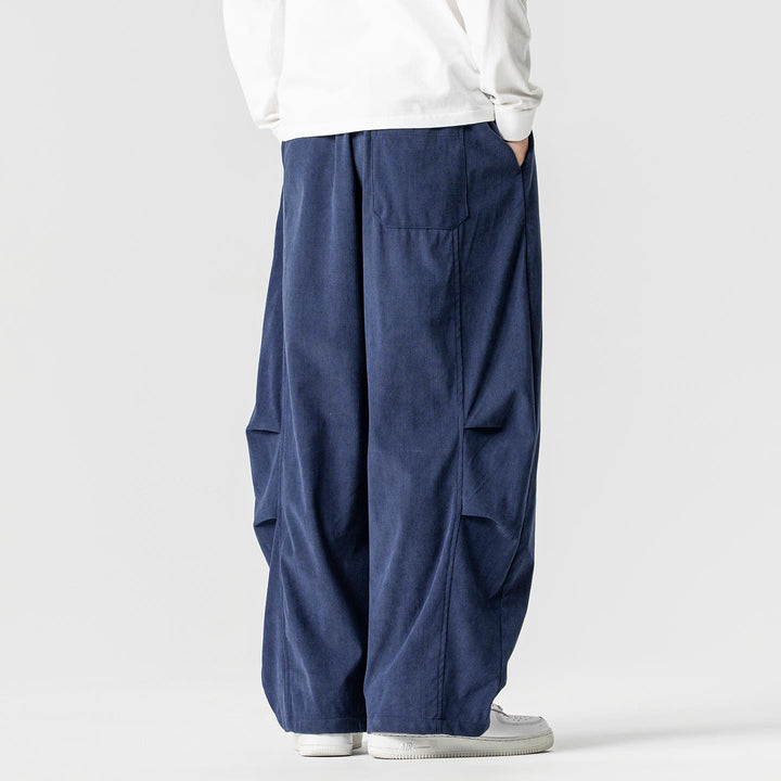 Herren nan weite Cordhose mit Tunnelzug, Bundfalten und relaxed Fit Echo Archiv