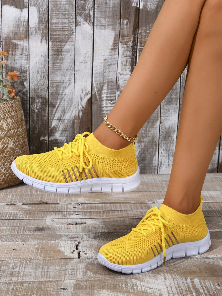 Damen  leichtes gestricktes Sneaker Slipper mit sockenähnlichem Schaft und flexibler Laufsohle Echo Archiv