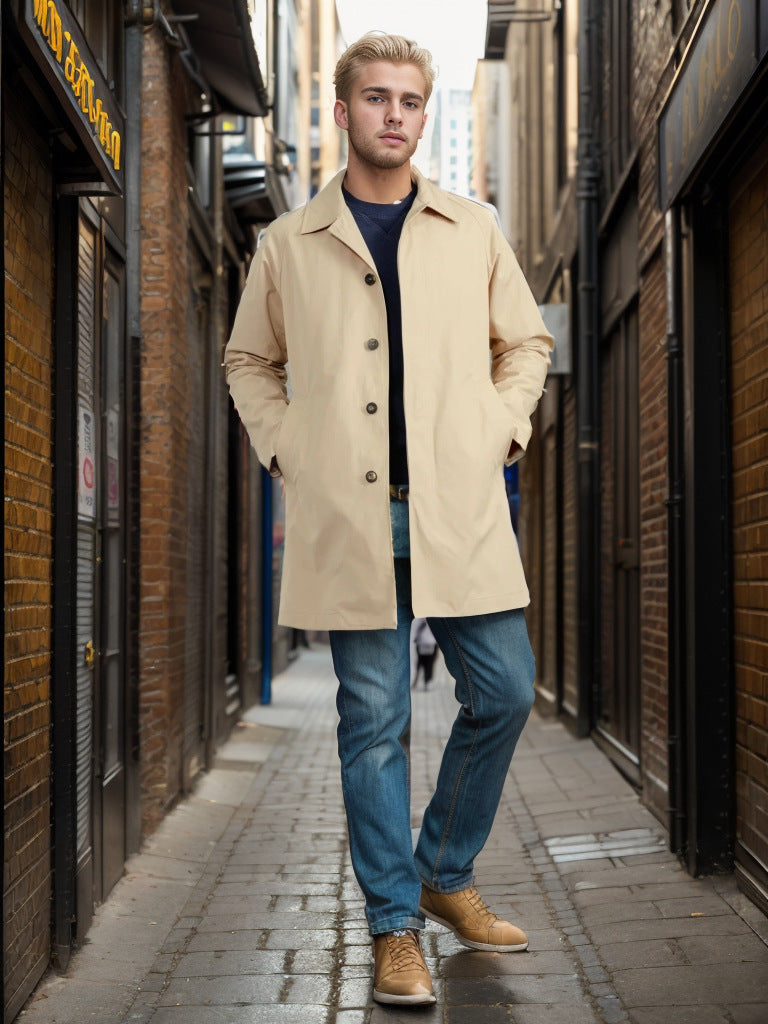Herren wetterfeste Übergangsjacke mit praktischen Taschen Echoarchiv