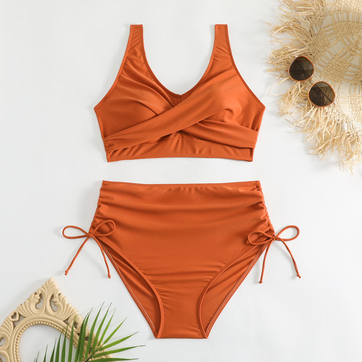Damen Hochtailliertes Bikini-Set mit verstellbaren Trägern Echo Archiv