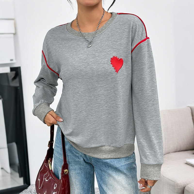Damen Lässiger Pullover mit Herzdesign Echo Archiv