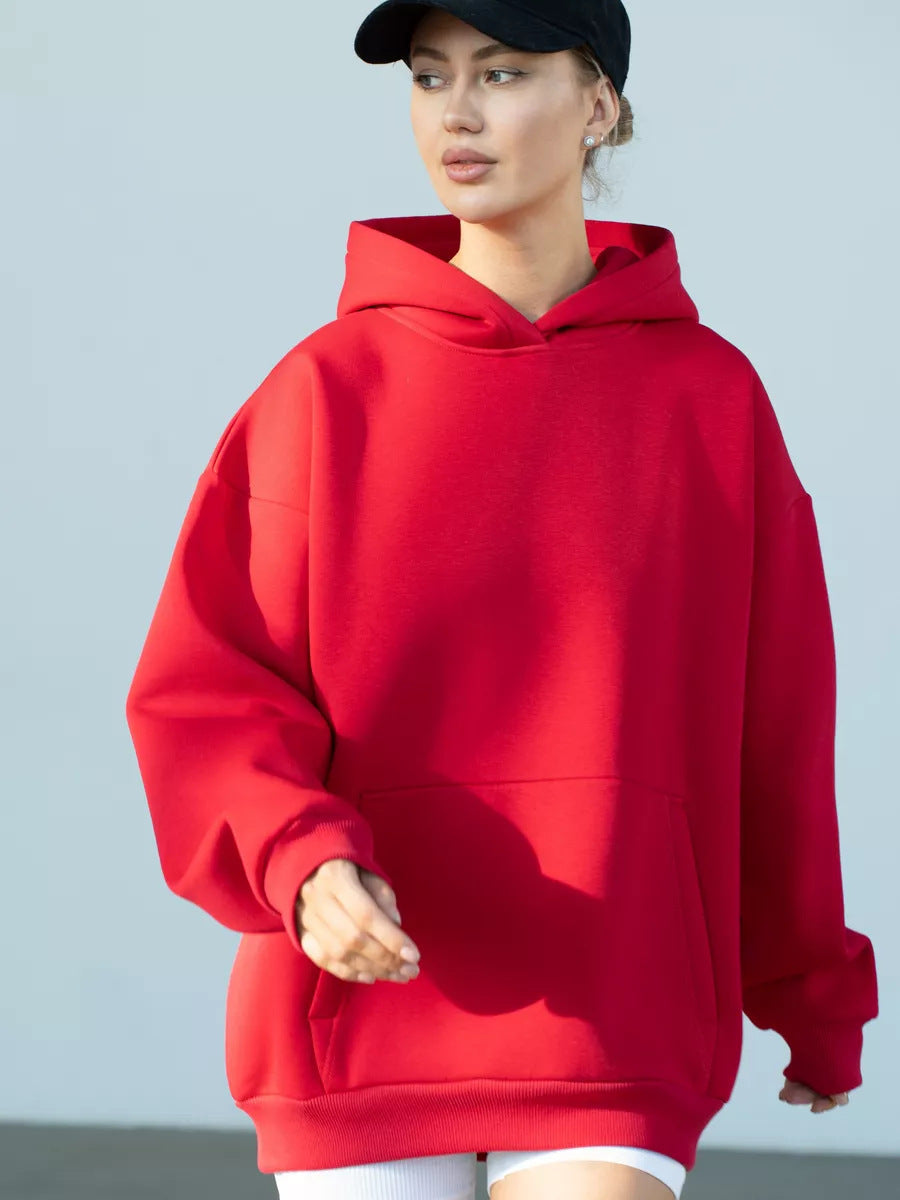 Damen nan oversized Kapuzenpullover mit Kängurutasche und dropped-shoulder Schnitt Echo Archiv