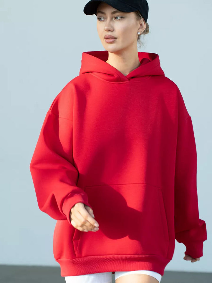 Damen nan oversized Kapuzenpullover mit Kängurutasche und dropped-shoulder Schnitt Echo Archiv