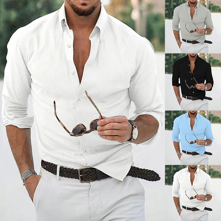 Herren Langarmhemd mit modernem Casual-Design und ergonomischem Schnitt Echoarchiv
