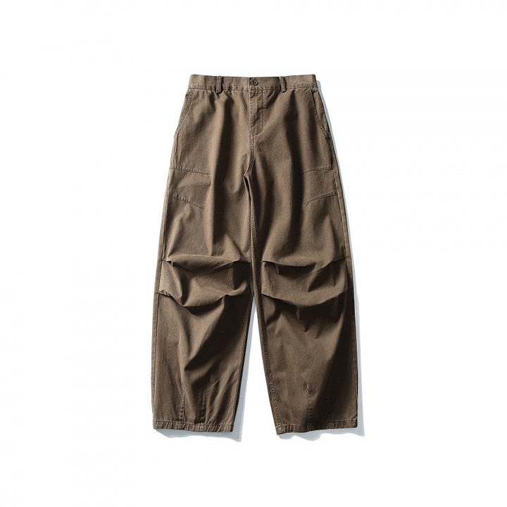 Unisex Weite Utility-Cargo-Hose im Relaxed-Fit mit Knieabnähern und elastischem Saum Echo Archiv