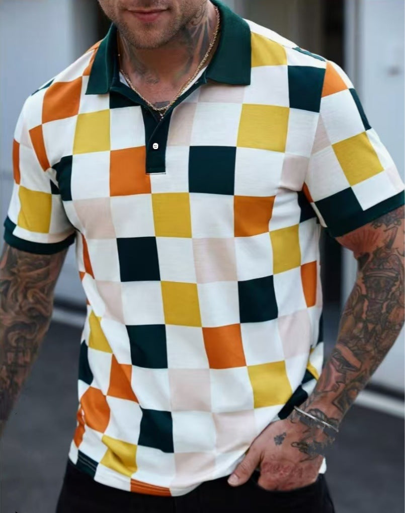 Herren Polohemd mit modischem Kragen und eleganten Akzenten Echoarchiv