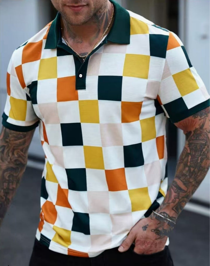 Herren Polohemd mit modischem Kragen und eleganten Akzenten Echoarchiv