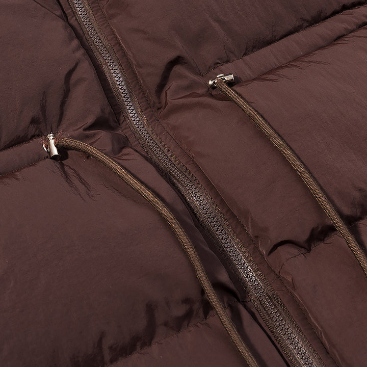 Damen Wattierte Pufferjacke mit Kapuze, taillierbarem Kordelzug und Zwei-Wege-Reißverschluss Echo Archiv
