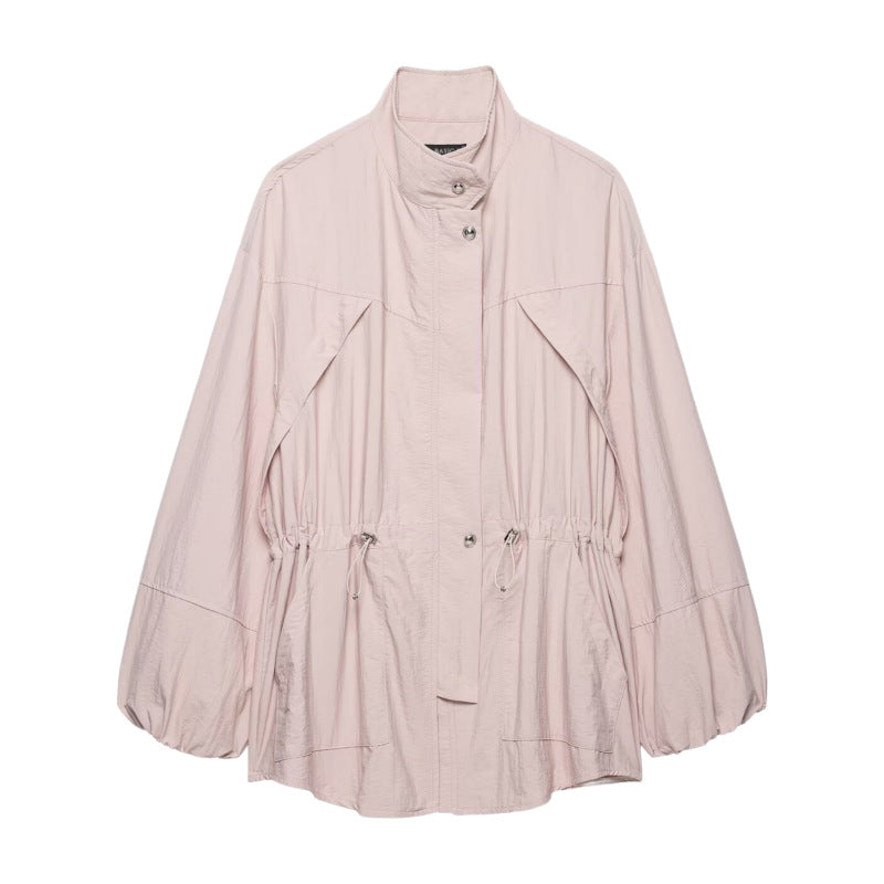 Damen leichter Oversize-Parka mit Tunnelzugtaillierung und Ballonärmeln Echo Archiv