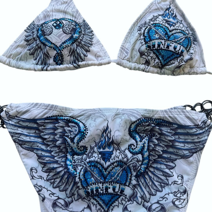 Damen Triangel-Bikini mit aufwändigem Grafikdesign und modischen Details Echo Archiv