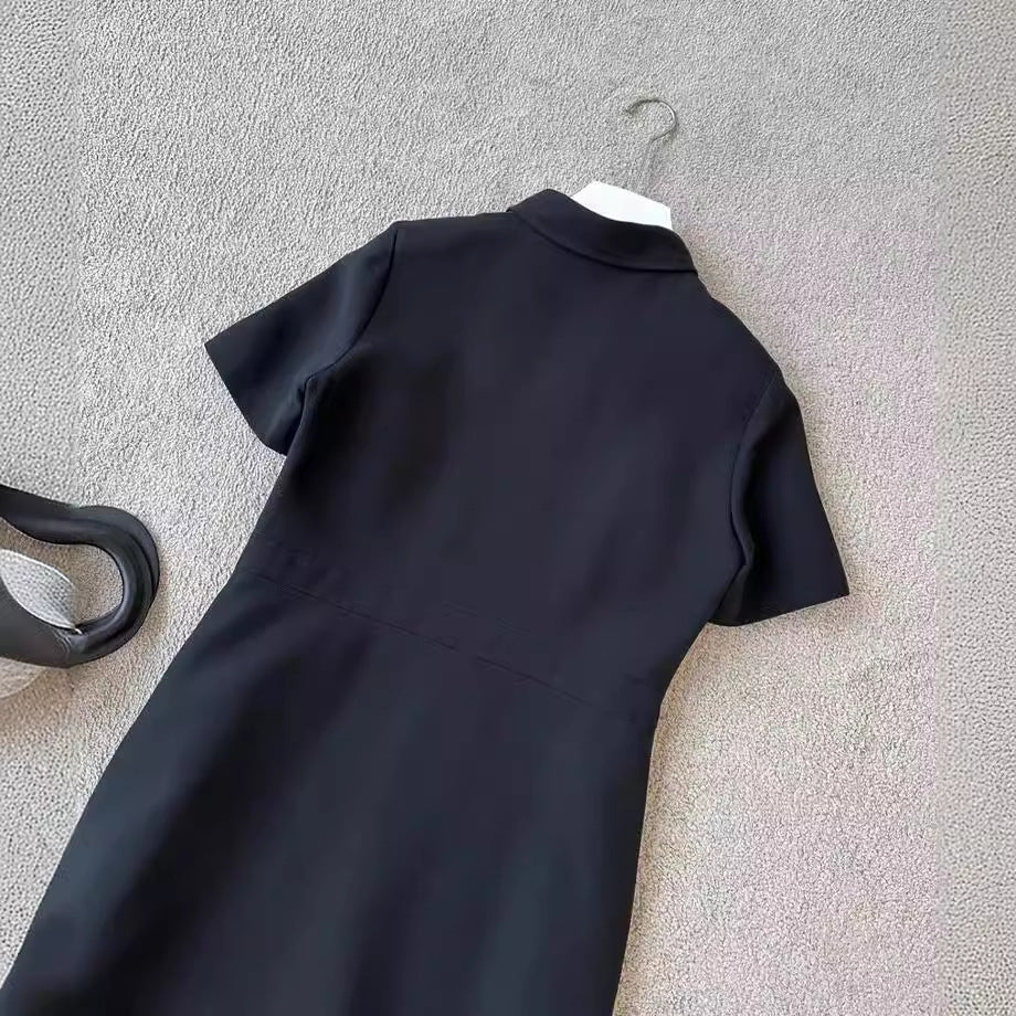 Damen Kurzärmeliges Hemdkleid mit verdecktem Zwei-Wege-Reißverschluss und taillierter Schnittführung Echo Archiv