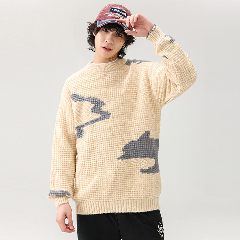 Herren Lässiger Strickpullover mit modischem Muster Echoarchiv