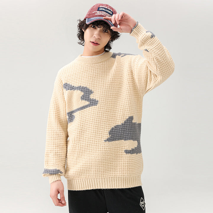Herren Lässiger Strickpullover mit modischem Muster Echoarchiv