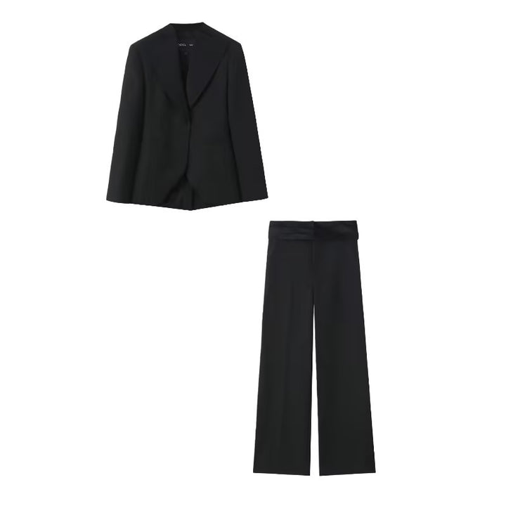 Damen Taillierter Ein-Knopf-Blazer mit breitem Schalkragen und schmaler Silhouette Echo Archiv