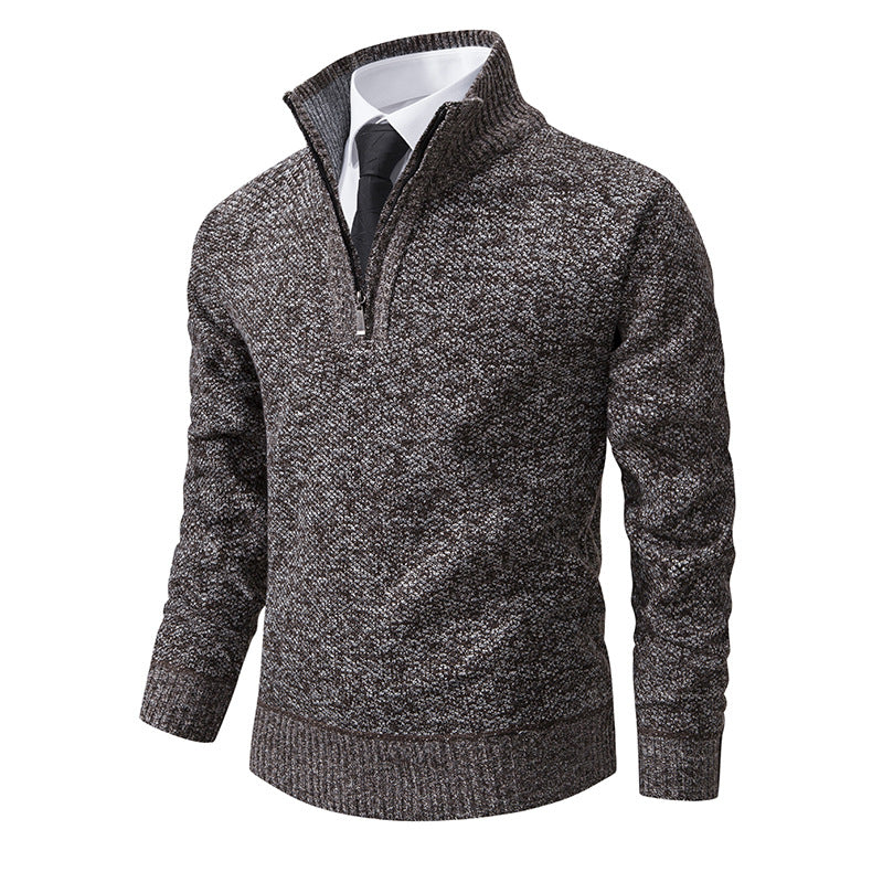 Herren Pullover mit Stehkragen und attraktivem Zipper Echoarchiv