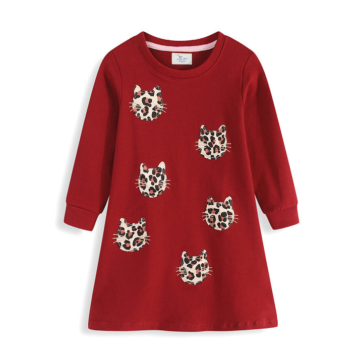 Mädchen Wohlfühlkleid mit Tierstickerei Echo Archiv