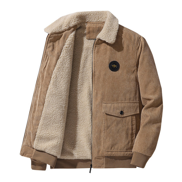 Herren Weiche Cordjacke mit Fleece-Futter Echo Archiv