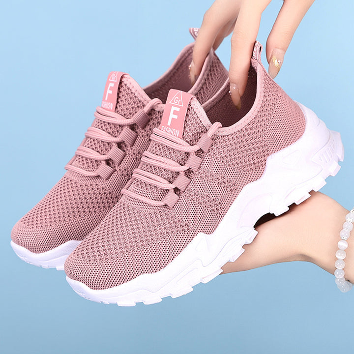 Damen nan atmungsaktive Strick-Slip-On Sneaker mit sockenähnlichem Schaft und profiliertem Plateau-Absatz Echo Archiv
