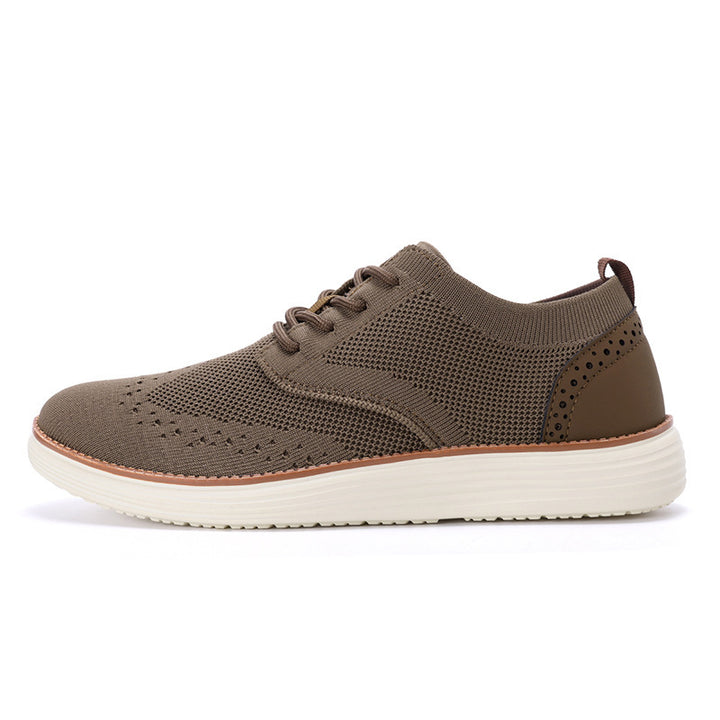 Herren nan gestrickter Oxford-Sneaker mit Wingtip-Perforation und federleichter EVA-Sohle Echo Archiv