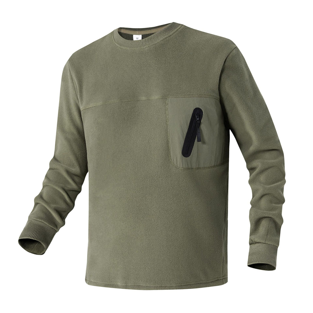 Damen Fleecepullover mit Brustreißverschluss-Tasche und Rundhalsausschnitt Echo Archiv
