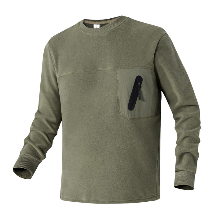 Damen Fleecepullover mit Brustreißverschluss-Tasche und Rundhalsausschnitt Echo Archiv