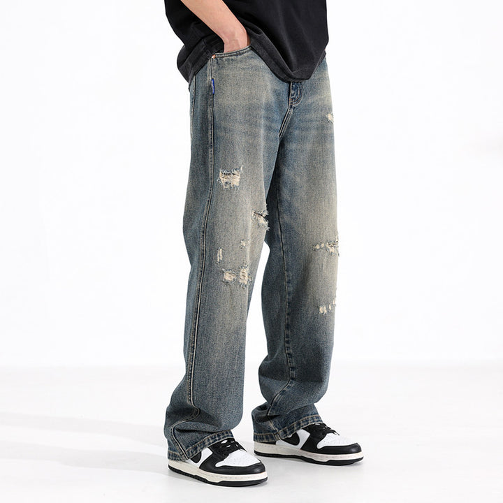 Herren Relaxed Fit Jeans mit distressed Details Echo Archive