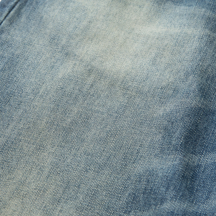 Damen Weite High‑Waist Relaxed Denim-Jeans mit Used‑Look Echoarchiv