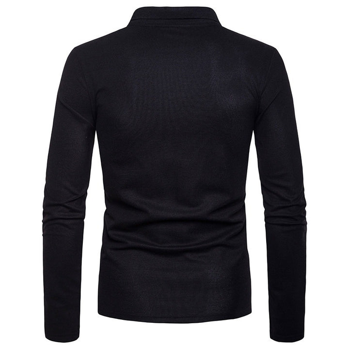 Herren Langarm Poloshirt mit modernem Farbblockdesign und komfortablem Schnitt Echoarchiv