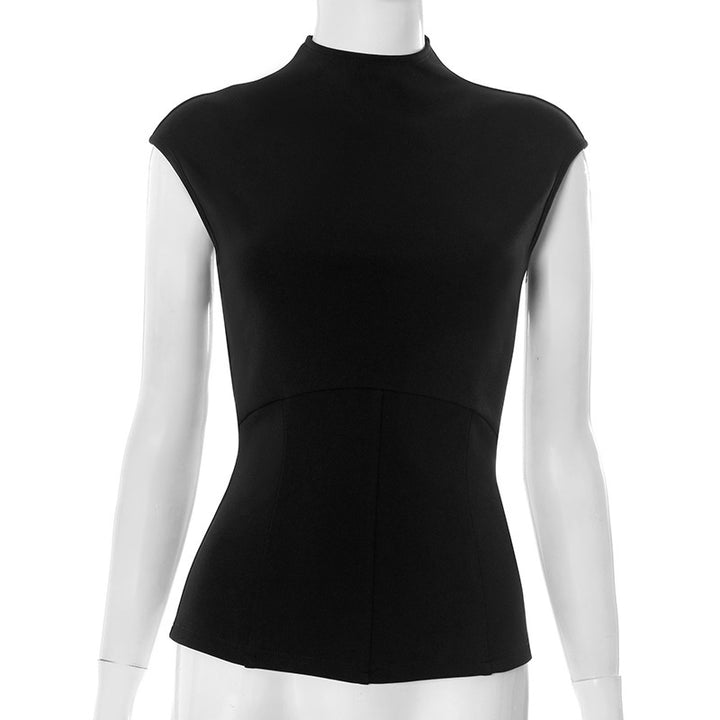 Damen Figurumspielendes Top mit elegantem High-Neck und schmalem Schnitt Echo Archiv