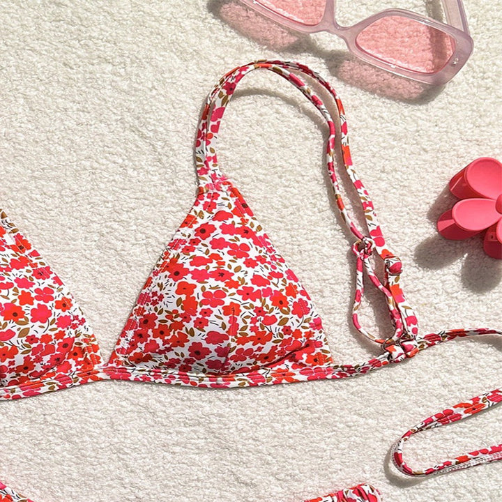 Damen Triangel-Bikini mit floralem Design und verstellbaren Trägern Echo Archiv 1778573308