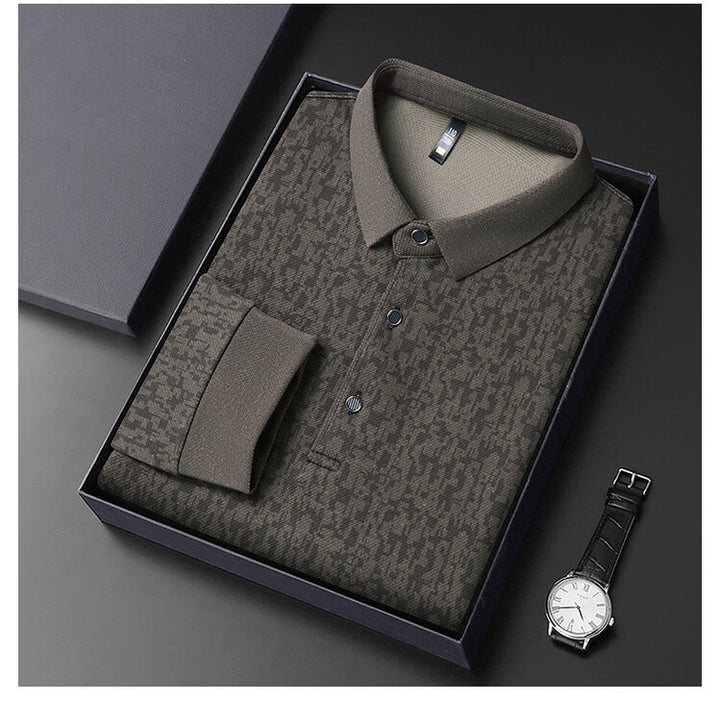 Herren elegantes Poloshirt mit strukturiertem Design Echoarchiv