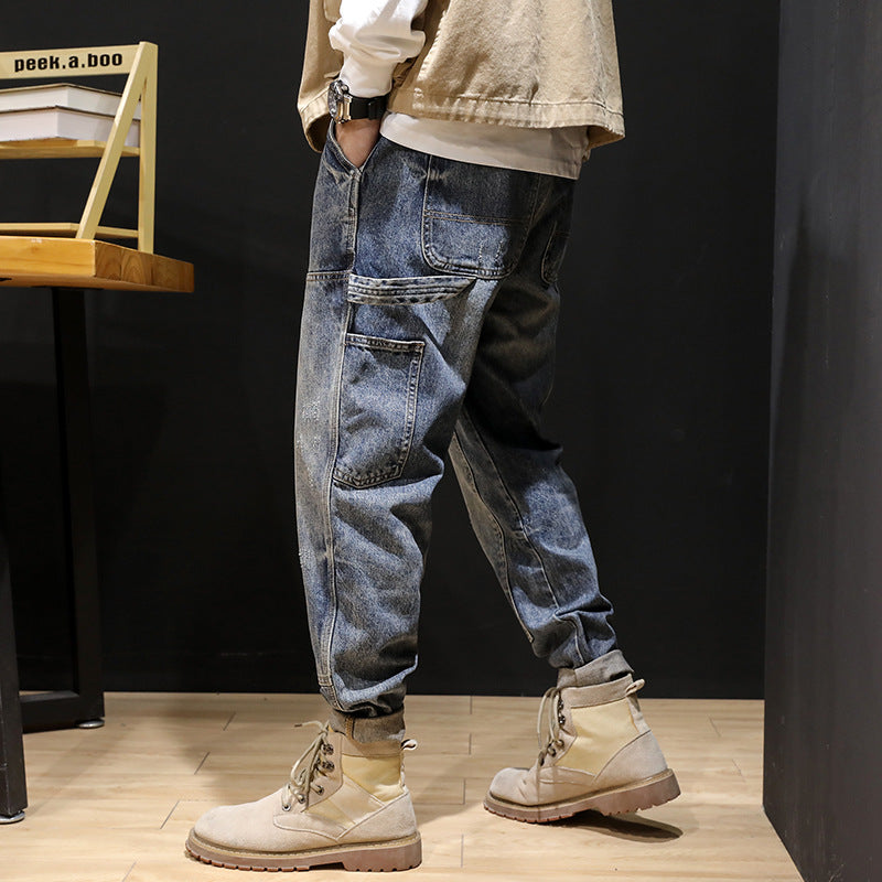 Herren Lässige Cargo-Jeans Echoarchiv
