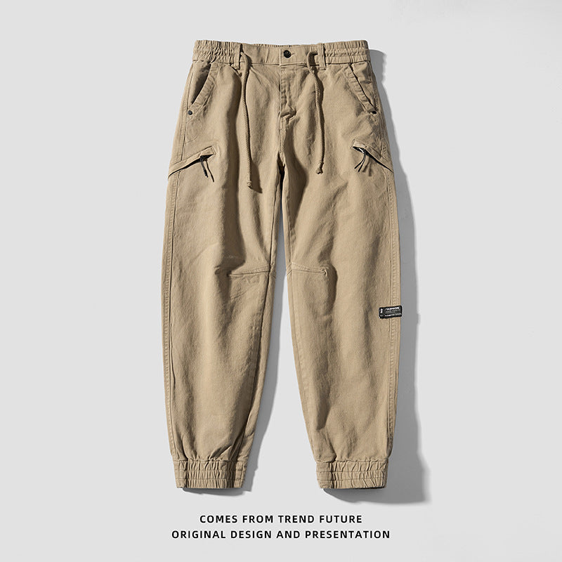 Herren modische Cargo-Hose mit elastischem Bund und vielseitigen Taschen Echoarchiv